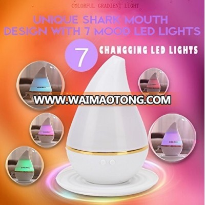 Ultrasonic Cool Mist Humidifier USB Aroma Essential Oil Diffuser, 250ml Automatic Shut-off, 7 Color LED Lights Changing for home